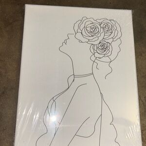 Flower Hair Canvas